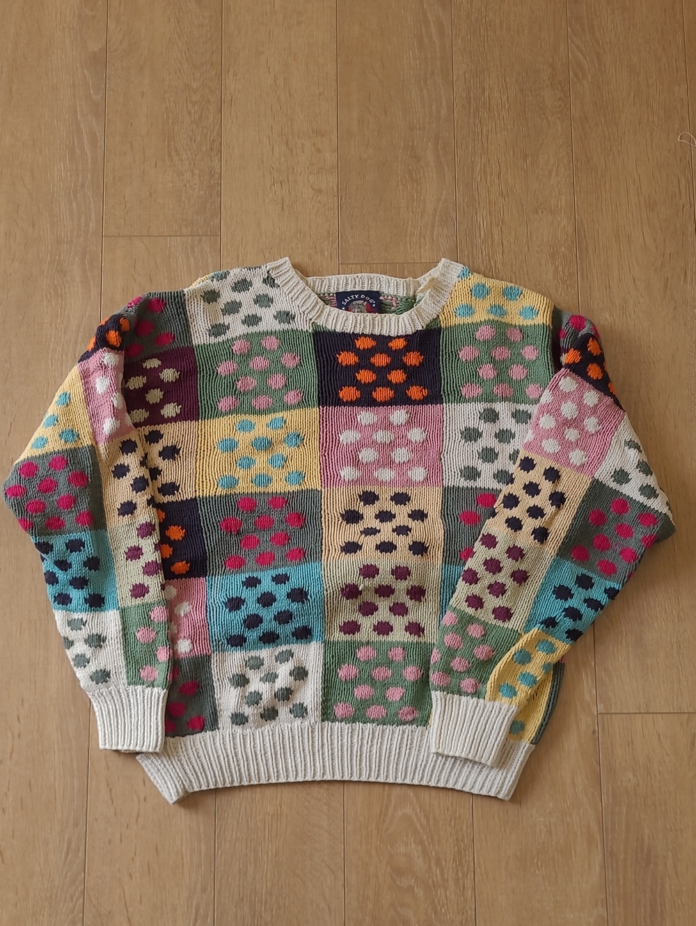 90's Salty Dog Patchwork Crewneck Sweater